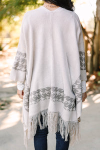 cozy fringe poncho