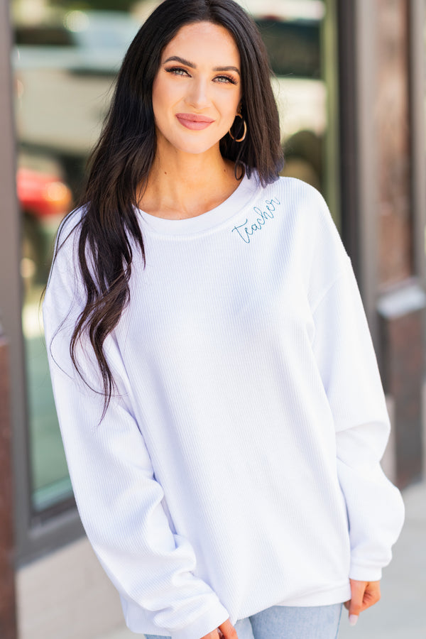 Embroidered Signature Short-Sleeved Cotton Crewneck - Ready to
