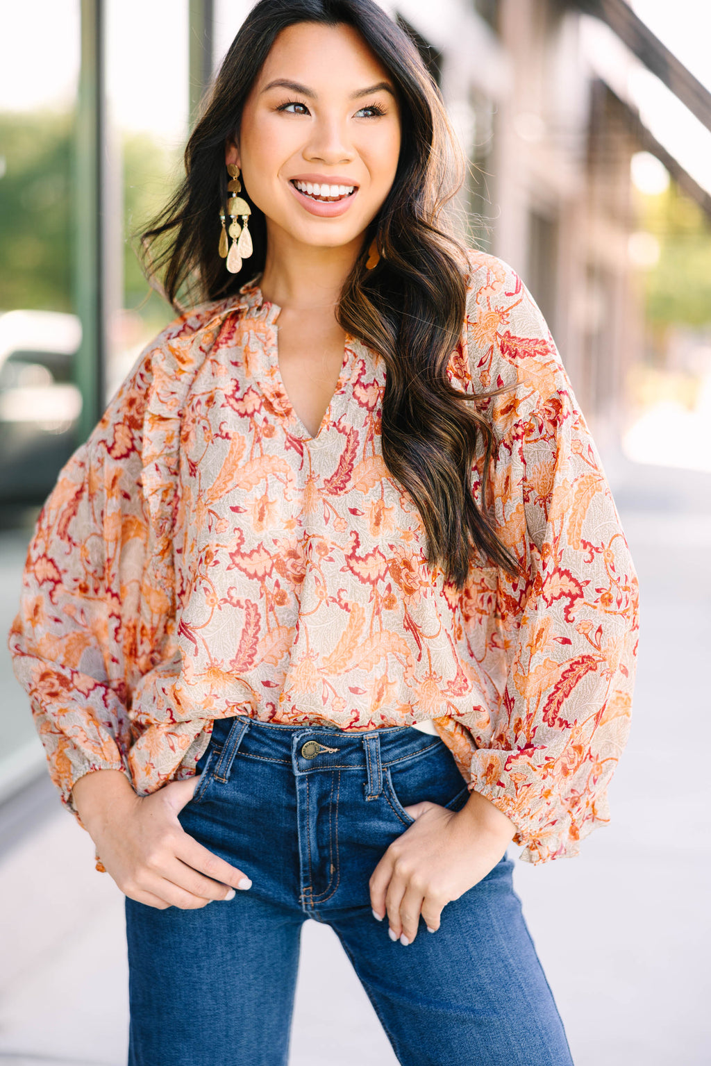 Feminine Ivory White Floral Blouse - Trendy Online Boutique – Shop the Mint