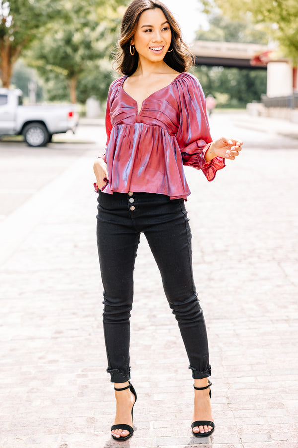 shiny iridescent blouse