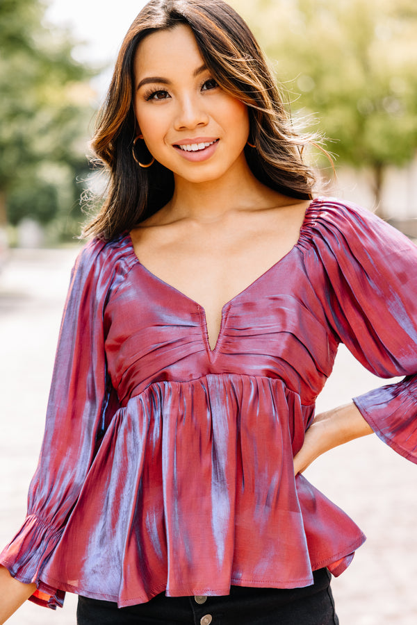 shiny iridescent blouse