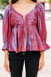 shiny iridescent blouse