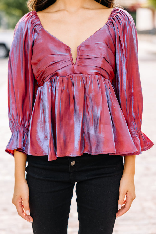 shiny iridescent blouse