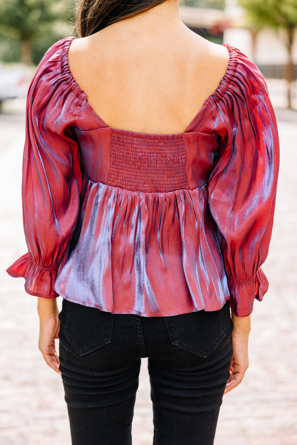 shiny iridescent blouse