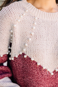 pearl embellished sweater