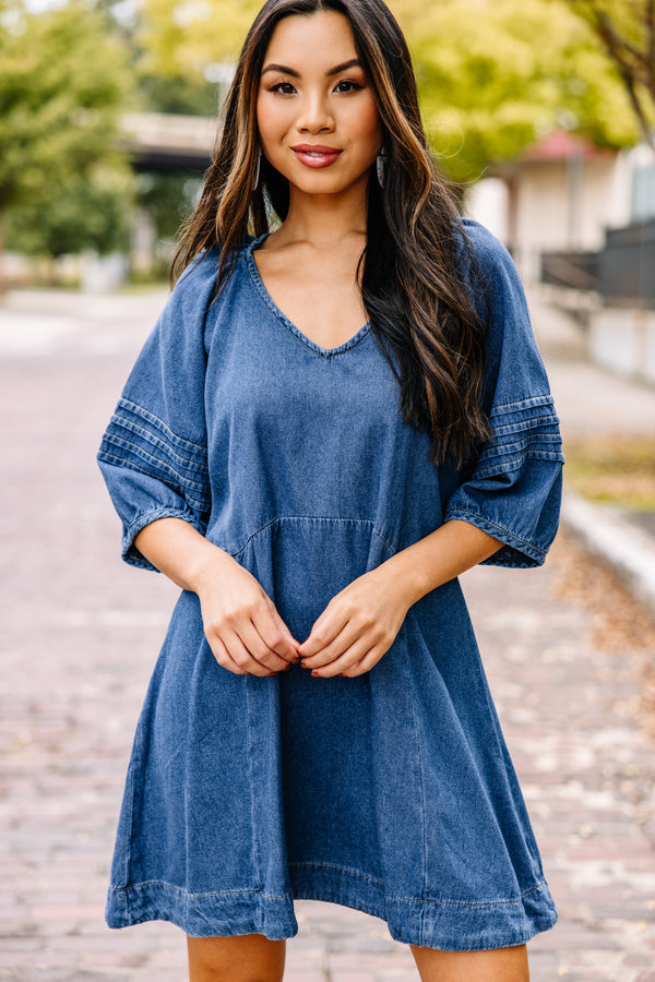 denim babydoll dress