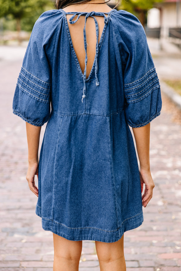 denim babydoll dress