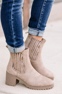 gray booties