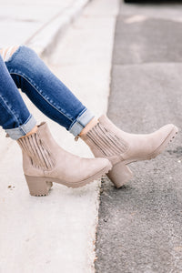 gray booties