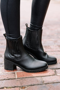 Make The Call Black Chelsea Booties