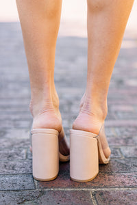 Part Of The Plan Nude Clear Strap Heels