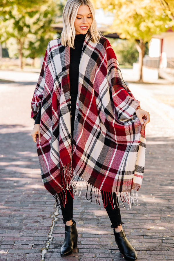Warmest Wishes Red Plaid Flat Mules, 7.5 - The Mint Julep Boutique | Women's Boutique Clothing