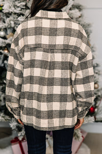 Give It A Try Black Plaid Shacket