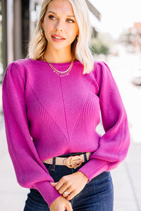 flattering pink sweater