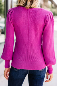flattering pink sweater