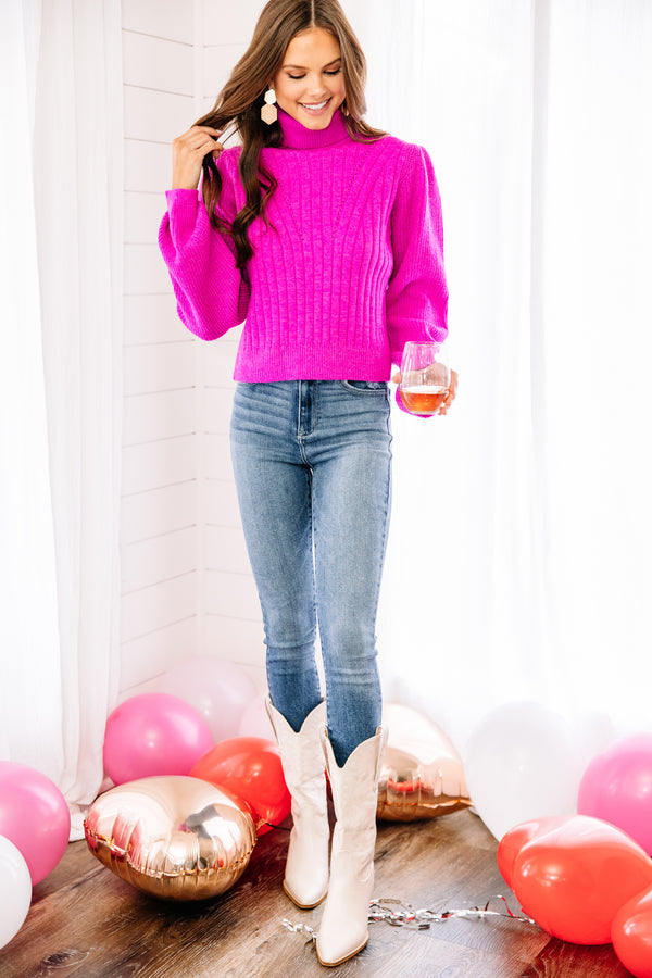 Mood Booster Hot Pink Sweater