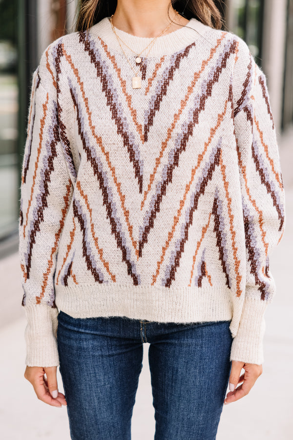 purple chevron sweater