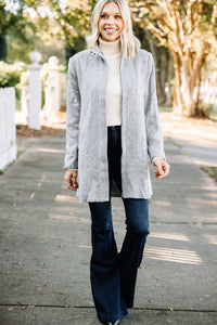 gray herringbone coat