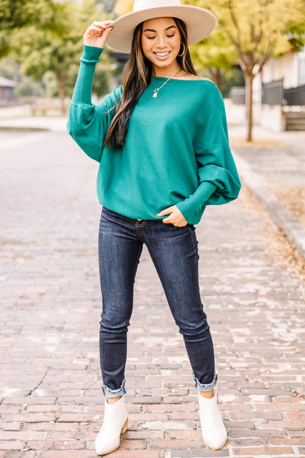 green dolman sweater