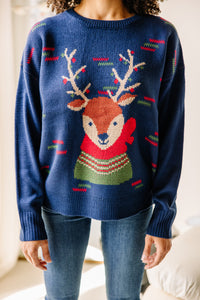 reindeer graphic sweater