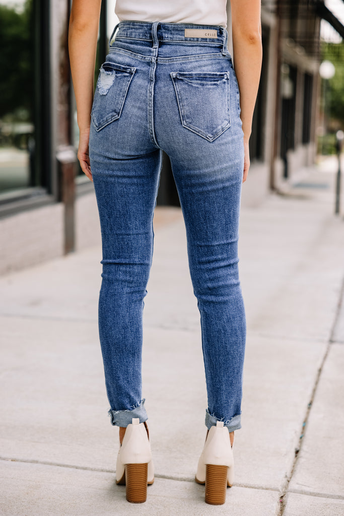 It's Your Way Medium Wash Distressed Jeans - Women's Denim – Shop the Mint