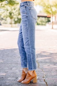 Medium wash hot sale mom jeans