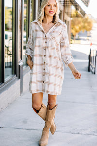 plaid fleece dress