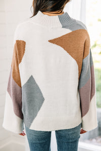 Show You The Ropes Blue Colorblock Sweater