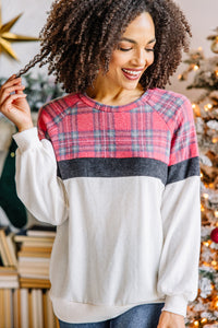 red plaid tunic