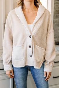 Feeling In Control Taupe Brown Sherpa Shacket