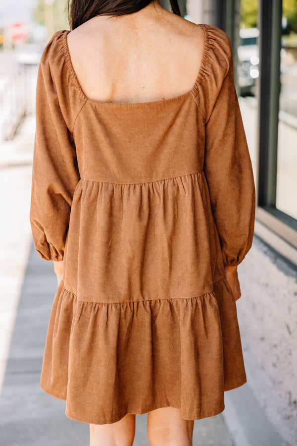 brown corduroy dress