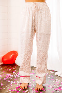 white satin leopard pajamas