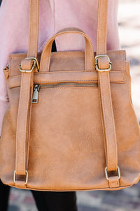 Tell It All Camel Brown Backpack