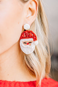 Treasure Jewels: Santa Red Earrings