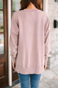 The Slouchy Mauve Pink Pullover