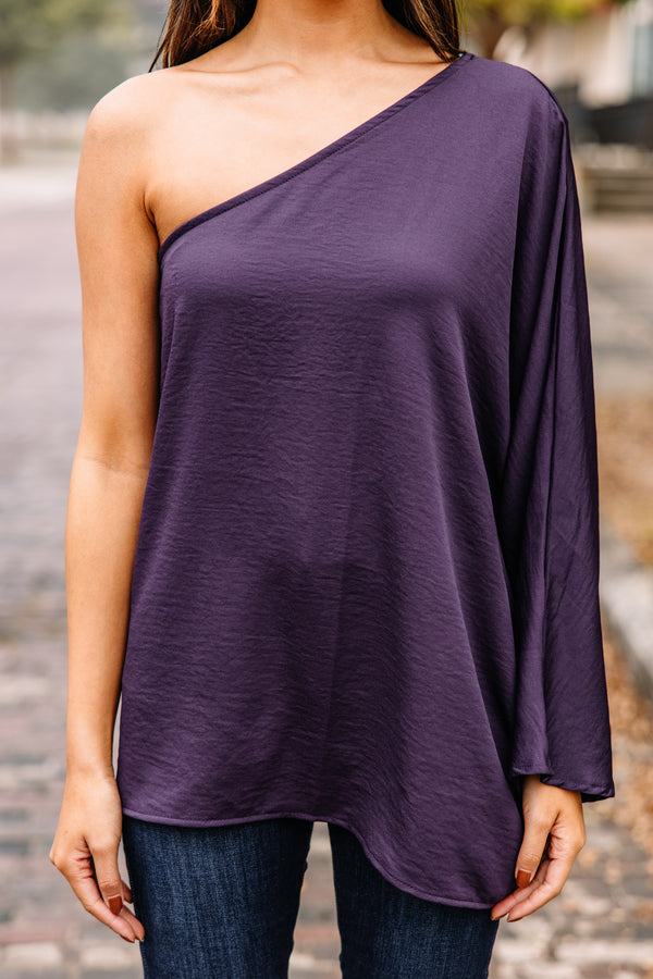 Go Where You Choose Royal Blue One Shoulder Top