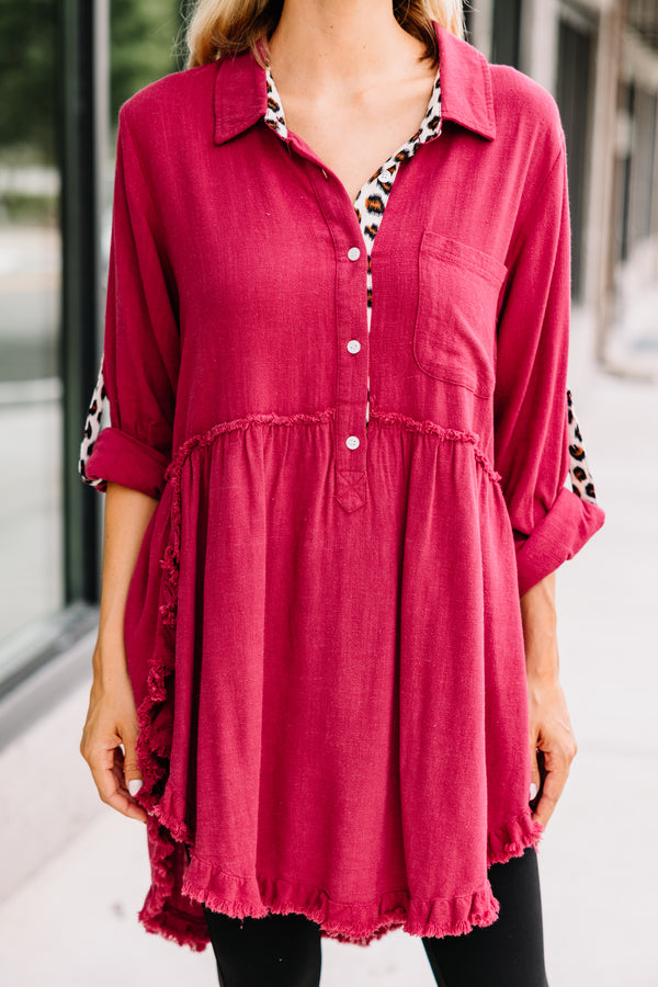 red leopard tunic