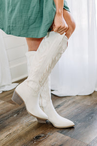 shop white cowgirl boots, white boots, boutique boots, cute boots