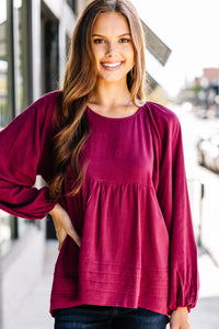 red linen babydoll top