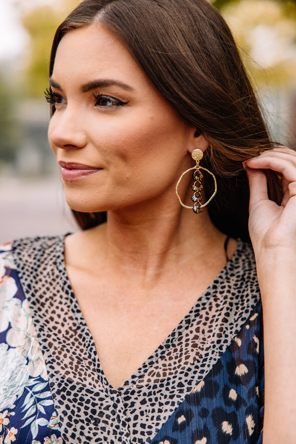 beaded tassel earrings