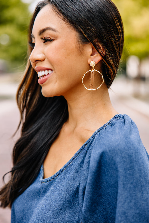 Taylor Shaye Designs: Brown Stick Hoop Earrings