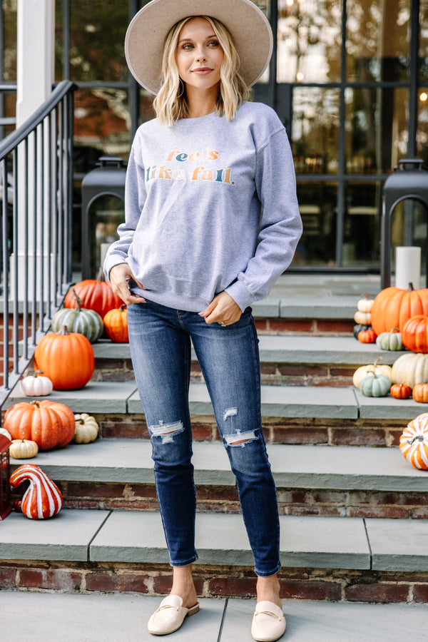 cute fall graphic sweatshirt