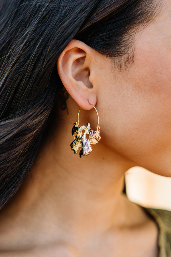 Floral Finds Gold Earrings
