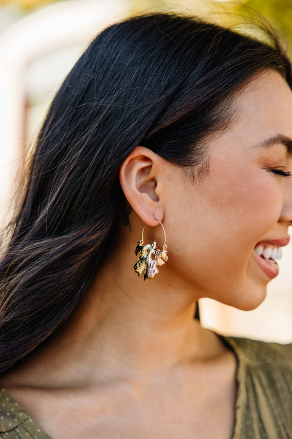 Floral Finds Gold Earrings