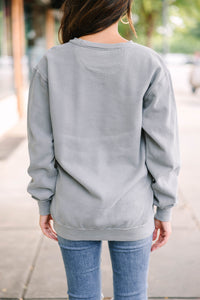 Comfort Colors: Skelly Fun Gray Graphic Sweatshirt