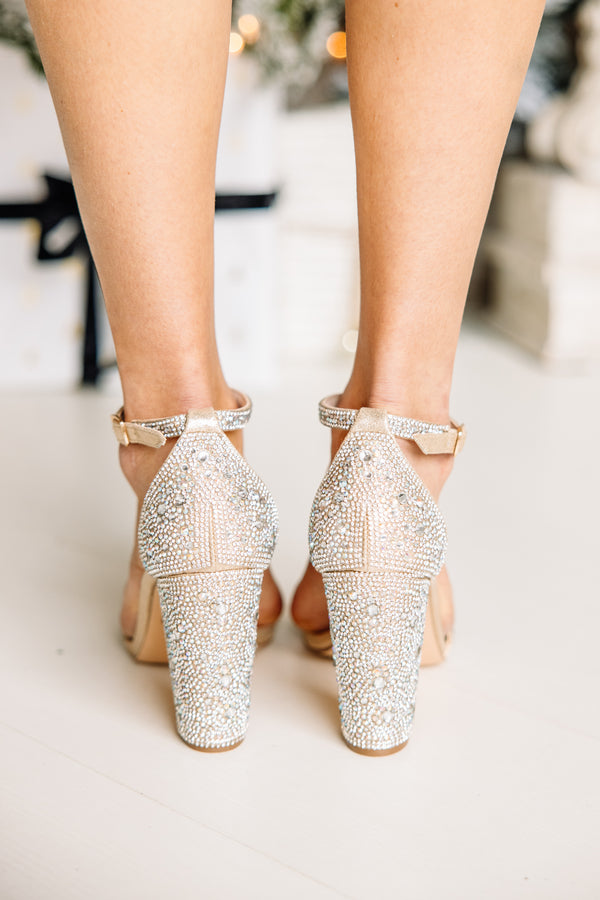 rhinestone studded heels