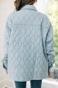 quilted blue shacket