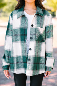 Be Your Best Self Green Plaid Shacket