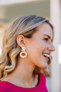 gold geometric earrings