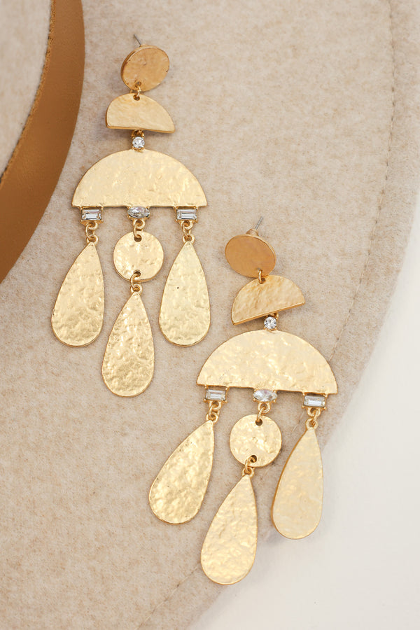 Be There Gold Textured Earrings